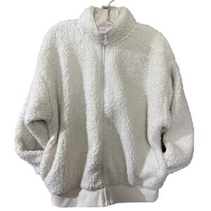 New Victoria's Secret Women's Size Large Sherpa Fleece Lined Full Zip Jacket